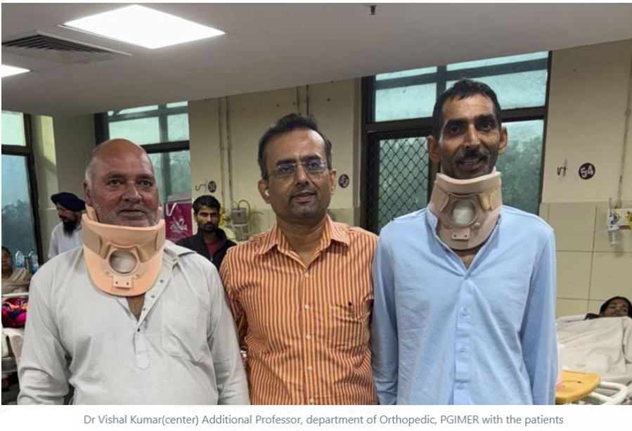 PGIMER Chandigarh Makes History with Three Successful Cervical Spine Disc Replacements in One Week